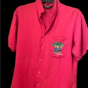 VTG WOMENS 80’s CAMP COLLAR POPEYE SHIRT “I Yam What I Yam” size L Bon Homme